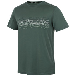 Koszulka męska MOOA Merino Lyolite Waves 150 Short zielony dusty green