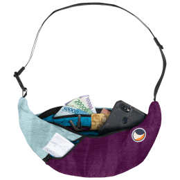 Nerka Ticket to the moon Upcycled Sling Bag fioletowy Bag Peach / Cloud