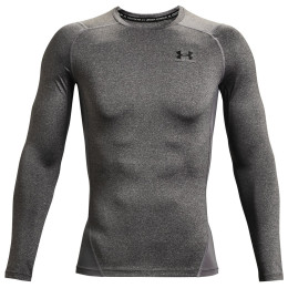 Męska koszulka Under Armour HG Armour Comp LS szary CarbonHeather//Black