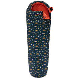 Śpiwór dziecięcy Loap Base Cosmo niebieski modrá/potisk