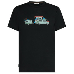 Koszulka męska Icebreaker Men Merino 150 Tech Lite SS Tee Transportage czarny Black