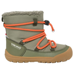 Dziecięce buty zimowe Viking Outdoor Footwear Birch Barefoot Warm WP Pull-on Olive oliwkowy Olive