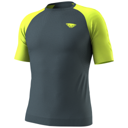 Koszulka męska Dynafit Ultra S-Tech S/S Tee M szary/żółty cinder/5A30