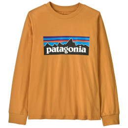 T-shirt dziecięcy Patagonia K's L/S P-6 Logo T-Shirt - Dried Mango pomarańczowy Dried Mango