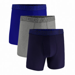 Męskie bokserki Under Armour UA Performance Tech Mesh - Solid 6in 3PK niebieski/szary Blue