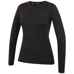 Koszulka damska MOOA MerinoSilk 160 long czarny black melange