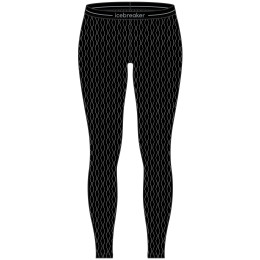 Damskie kalesony Icebreaker W Mer 260 Vertex Leggings On-Piste czarny/biały Black/Snow/J