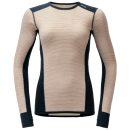Damska koszulka Devold Reverso Merino Shirt Wmn czarny/beżowy Stone