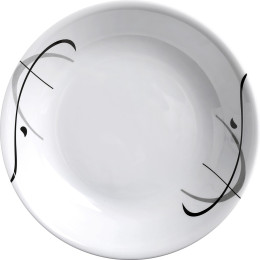 Talerz Brunner Deep Plate ø 21cm biały/czarny