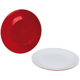 Zestaw talerzy Bo-Camp Breakfast plate Two tone - 4szt. czerwony Red