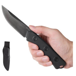 Nóż Acta non verba P200 - Cerakote Black, G10, Leather