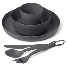 Zastawa stołowa Sea to Summit Camp Dinnerware Set - 6 pcs szary Charcoal