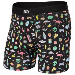 Bokserki Saxx Daytripper Boxer Brief Fly Fun Bits czarny/zielony fun bits-black