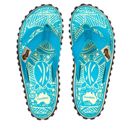 Japonki damskie Gumbies Islander Turquoise Pattern turkusowy Turquoise