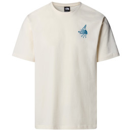 Koszulka męska The North Face U Powder Days Relaxed S/S Tee-Graphic biały White Dune