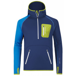 Męska bluza Ortovox Merino Zip Neck niebieski StrongBlue
