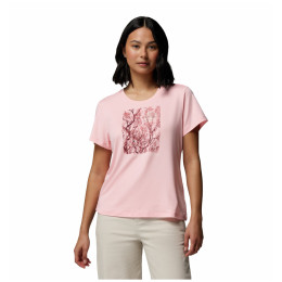 Koszulka damska Columbia Parsons Point™ SS Scoop Tee różowy Pink Sand Heather, Canopy View