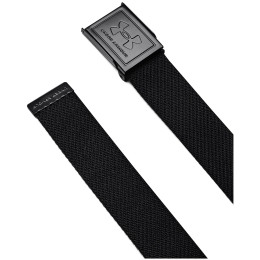 Pasek Under Armour M's Webbing Belt czarny Black / Pitch Gray / Black