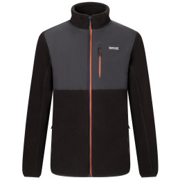 Bluza męska Regatta Morran WR fleece czarny/pomarańczowy Blk(BurntHn)