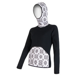 Bluza damska Sensor Tecnostretch černá s kapucí czarny