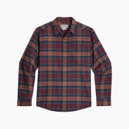 Koszula męska Royal Robins Lieback Organic Cotton Flannel L/S bordowy Wine Oak Pld