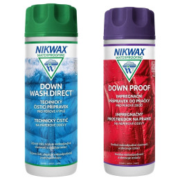 Impregnat Nikwax Down wash direct + Down Proof 2x 300ml