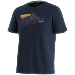 Męska koszulka Smartwool Men's Alpine Trace Active Short Sleeve G ciemnoniebieski Deep Navy