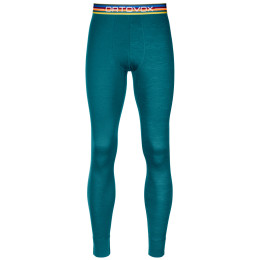 Męskie kalesony Ortovox 185 Rock'N'Wool Long Pants zielony PacificGreen