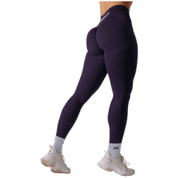 Damskie legginsy Nebbia High-waisted push-up leggings Power fioletowy Dark purple