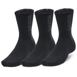 Zestaw skarpetek Under Armour 3-Maker 3pk Mid-Crew czarny Black / Black / Pitch Gray