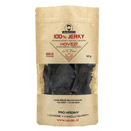 Jerky Usušil & Syn 100% Hovězí s cibulkou 50g brązowy