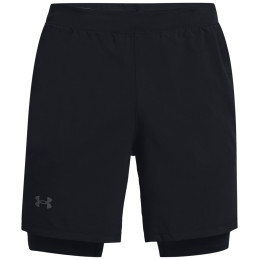 Męskie szorty Under Armour Launch SW 7'' 2N1 Short czarny Black / Black / Reflective