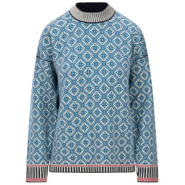 Sweter damski Dale of Norway Langøy Fem Sweater niebieski/biały Arctic Blue Offwhite
