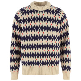Męski sweter Fjällräven Övik Jacquard Knit M beżowy Light Beige-Dark Navy