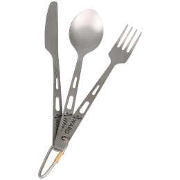 Zestaw sztućców Warg Hyperion Titan Cutlery Set szary grey