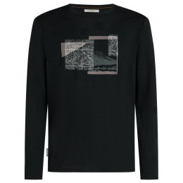 Koszulka męska Icebreaker Men Merino 150 Tech Lite LS Tee Peak Balance czarny Black