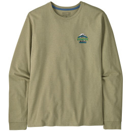 Koszulka męska Patagonia Long-Sleeved Great Waves Responsibili-Tee zielony Gumtree Green