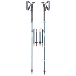 Kije trekkingowe Leki Micro Vario Carbon Antishock niebieski DarkblemetallicDarkblueWhite