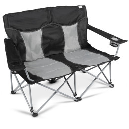 Fotel Kampa Lofa Double czarny/szary Fog