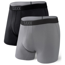 Bokserki Saxx Quest Quick Dry Mesh Boxer BF 2Pk zarys black/dk charcoal II