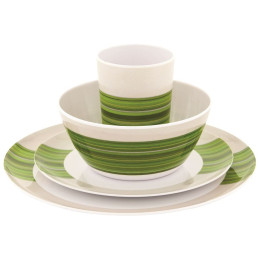 Zestaw naczyń Outwell Blossom Picnic set – 4 osoby zielony PogoniaGreen