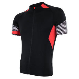 Męska koszulka kolarska Sensor Cyklo Race czarny Black/Red