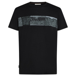 Koszulka męska Icebreaker Men Merino 150 Tech Lite SS Tee Elevation Line czarny Black
