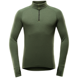 Golf męski Devold Expedition Man Zip Neck zielony FOREST