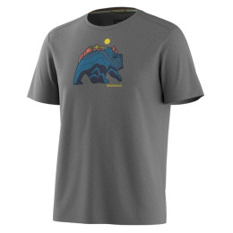 Męska koszulka Smartwool Men's Bear Strata Active Short Sleeve Graphic Tee szary LT Gry H