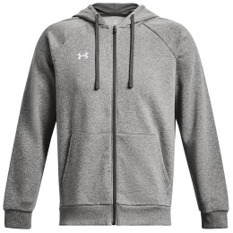 Męska bluza Under Armour Rival Fleece FZ Hoodie szary Castlerock Light Heather / / White