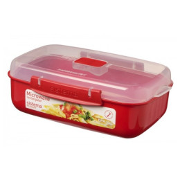Miska z pokrywką Sistema Rectangle czerwony red