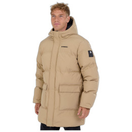 Płaszcz zimowy męski Fundango Nordvik Parka Jacket beżowy dirt yellow