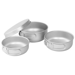 Zestaw naczyń Easy Camp Adventure Ultra Light Cook Set srebrny Silver