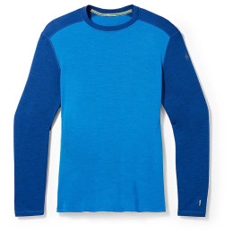 Męska koszulka Smartwool M Classic Thermal Merino Base Layer Crew Boxed niebieski Blueberry Hill-Laguna Blue